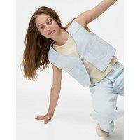 Denim Striped Waistcoat (6-16 Yrs)