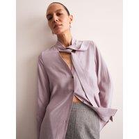Tie Neck Button Through Blouse