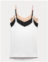 3pk Cotton Rich Strappy Vests