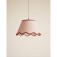M&S Large Scallop Trim Lamp Shade Pink