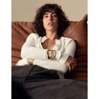 Cotton Blend Henley Neck Jumper