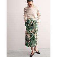 Cotton Rich Printed Midaxi Column Skirt