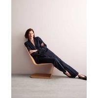 Pure Linen Pleat Front Tapered Trousers
