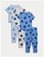 3pk Pure Cotton Star Pyjama Sets (1-8 Yrs)