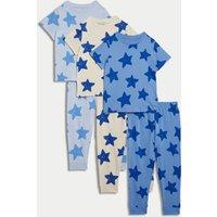 3pk Pure Cotton Star Pyjama Sets (1-8 Yrs)