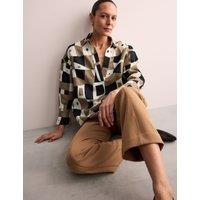 Pure Linen Geometric Relaxed Tunic