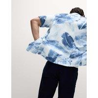 Cotton Rich Short Sleeve Cuban Collar Shirt