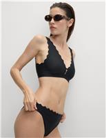 Neoprene Scallop Bikini Top