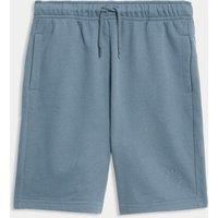 M&S Cotton Rich Elasticated Waist Shorts (6-16 Yrs) Steel Blue