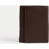 Leather Pebble Grain Tri-Fold Wallet