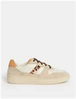 Leather Lace Up Side Detail Trainers