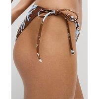 Printed Tie Side Bikini Bottoms