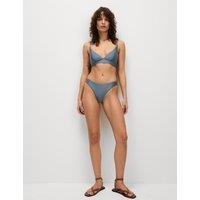 Padded Trim Detail Plunge Bikini Top