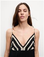 V-Neck Midi Beach Dress