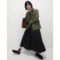 Cotton Rich Collared Short Utility Jacket