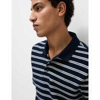 Cotton Rich Striped Polo Shirt