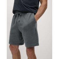 M&S Relaxed Fit Pure Cotton Garment Dye Short Dark Pewter