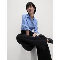 Cotton Rich Striped Fitted Shirt