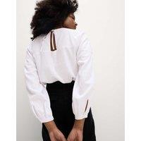 Linen Rich Broderie Blouse
