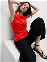 Linen Rich Longline Sleeveless Top