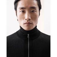 Mercerised Cotton Ribbed Knitted Jacket