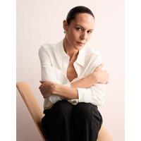 Pure Silk Collared Button Through Shirt