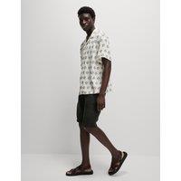 Pure Cotton Geometric Print Shirt