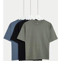 3pk Pure Cotton T-Shirts (6-16 Yrs)