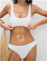 Ribbed High Leg Bikini Bottoms