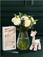 M&S Flower Market New Baby Rose & Thistle Bouquet with Baby Set (0-3 months)
