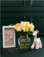 M&S Flower Market New Baby Yellow Rose Bouquet with Baby Set (0-3 months)