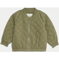 Pure Cotton Quilted Zip Jacket (0-3 Yrs)