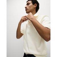 Pure Cotton Textured Polo Shirt