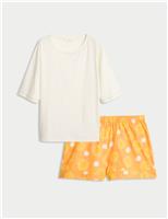 Cotton Rich Printed Shortie Set