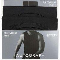 2pk Sport Sleeveless Vest with Stretch