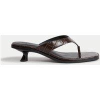 Kitten Heel Toe Thong Sandals