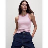 Cotton Rich Striped Racer Back Vest
