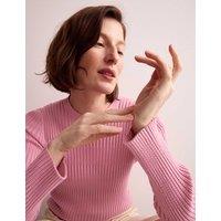 Cotton Rich Pointelle Fitted Knitted Top