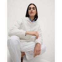 Pure Cotton Ribbed Cropped Hoodie