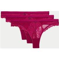 3pk Amelia Lace Thongs