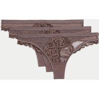 3pk Amelia Lace Thongs