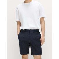 M&S Half-Elasticated Waist Chino Shorts Indigo Mix