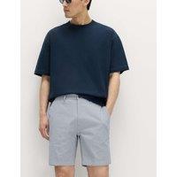 M&S Half-Elasticated Waist Chino Shorts Blue Mix