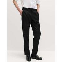 M&S Tailored Fit Stretch Smart Trousers Black