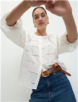 Pure Cotton Broderie Blouse