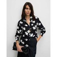 Printed Collared Button Through Blouse