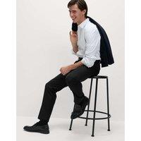 Regular Fit Wool Blend Trousers
