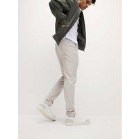 M&S Tapered Fit Elasticated Trousers Light Grey