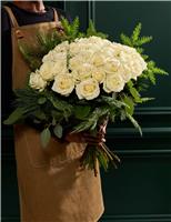Luxury White Rose & Eucalyptus Bouquet
