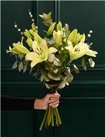 Festive White Lily Bouquet (Delivery from 26th November)